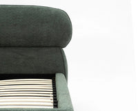 Westminster Double Size Upholstered Bed- Boucle Furniselan Green