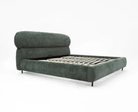 Westminster Double Size Upholstered Bed- Boucle Furniselan Green