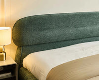 Westminster King Size Upholstered Bed- Boucle Furniselan Green