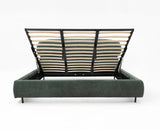 Westminster Queen Size Upholstered Bed- Boucle Furniselan Green