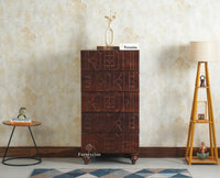 Wilson Solid Wood Five Drawer Chester Furniselan Grey Finish