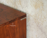 Wilson Solid Wood Five Drawer Chester Furniselan Brown Finish