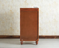 Wilson Solid Wood Five Drawer Chester Furniselan Brown Finish