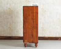 Wilson Solid Wood Five Drawer Chester Furniselan Brown Finish