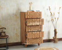 Wilson Solid Wood Five Drawer Chester Furniselan Natural Finish