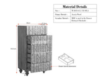 Wilson Solid Wood Five Drawer Chester Furniselan Brown Finish