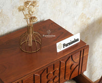 Wilson Solid Wood Five Drawer Chester Furniselan Brown Finish