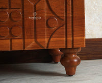 Wilson Solid Wood Five Drawer Chester Furniselan Brown Finish