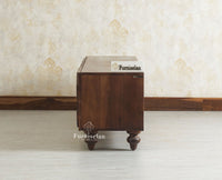 Wilson Solid Wood Four Doors TV Cabinet Furniselan Grey Finish