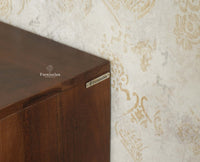 Wilson Solid Wood Four Doors TV Cabinet Furniselan Grey Finish