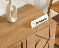 Wilson Solid Wood Four Doors TV Cabinet Furniselan Natural Finish