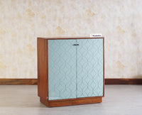 Worli Two Door Multipurpose Wooden Sideboard Cabinet Furniselan-Silt Green