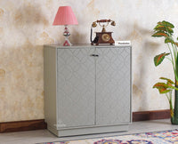 Worli Two Door Multipurpose Wooden Sideboard Cabinet Furniselan - Cool-Grey 