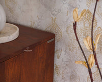 Worli Two Door Multipurpose Wooden Sideboard Cabinet Furniselan-Silt Green