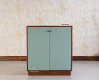 Worli Two Door Multipurpose Wooden Sideboard Cabinet Furniselan-Silt Green