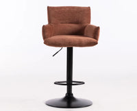 Kellan PU Leather Bar Stool - Terracotta