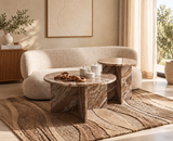Nyla Sawar Marble Coffee Table Set of 2