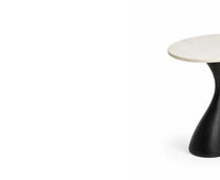 Ivy Aluminum Side Table with Marble - Ivory Marble