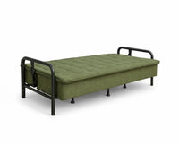 Lennox Tufted Convertible Sofa Bed -  Olive Green