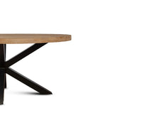 Xavero Wooden 6 Seater Dining Table with Iron Limewash