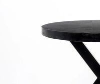 Xavero Wooden 6 Seater Dining Table with Iron Black