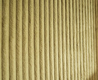 Yelahanka Fluted Wooden King Upholstered Bed Natural Finish