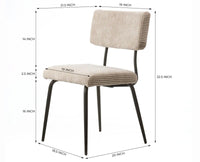 Yucca Yard Yield Dining Chair – Modern Upholstered Dining Chair for Home & Café Beige White