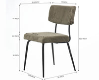 Yucca Yard Yield Dining Chair – Modern Upholstered Dining Chair for Home & Café Sage green