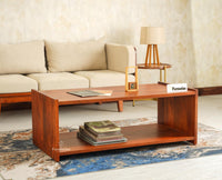 Zurich Premium Wooden Coffee Table Brown Finish