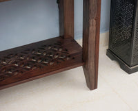 Siliguri Solid Wood Study Table with Two Drawer - Study Table - Furniselan - Grey-Finish