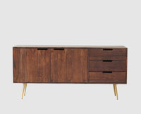 Vienna Solid Wood Three Drawer Two Door Sideboard Furniselan