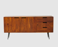 Vienna Solid Wood Three Drawer Two Door Sideboard Furniselan