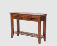 Siliguri Solid Wood Study Table with Two Drawer - Study Table - Furniselan - Maple-Finish