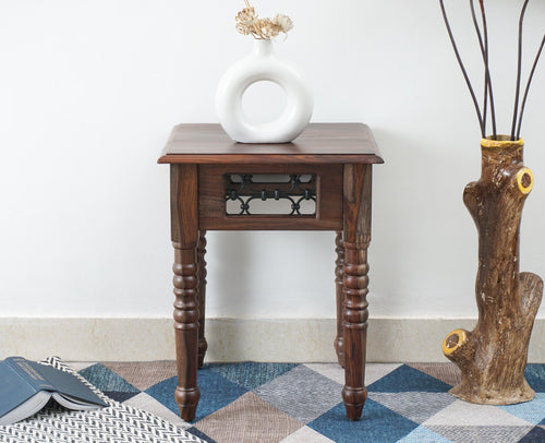 Sweden Solid Wood Side Table Furniselan - Grey-Finish