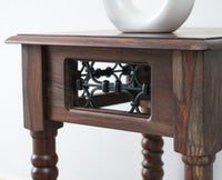 Sweden Solid Wood Side Table Furniselan - Grey-Finish