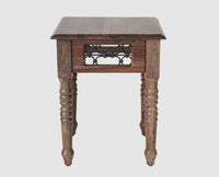 Sweden Solid Wood Side Table Furniselan - Grey-Finish