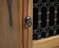Sweden Sheesham Wood Wall Shelve One Door Furniselan - Teak-Finish