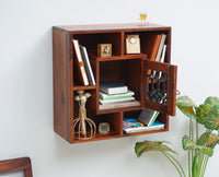 Sweden Wooden Wall Shelves One Door Furniselan - Maple-Finish