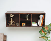 Sweden Solid Wood Wall Shelve Furniselan - Grey-Finish