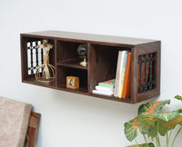 Sweden Solid Wood Wall Shelve Furniselan - Grey-Finish