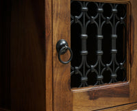 Sweden Wooden Wall Shelve One Door Furniselan - Teak-Finish
