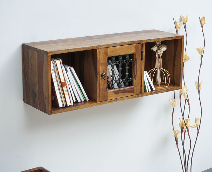 Sweden Wooden Wall Shelve One Door Furniselan