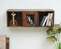 Sweden Wooden Wall Shelve One Door Furniselan - Grey-Finish