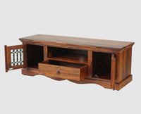 Sweden Solid Wood Two Doors one Drawer TV Cabinet - Furniselan - Maple-Finish