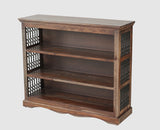 Sweden Solid Wood Single Door Bookshelve Furniselan - Grey-Finish