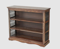 Sweden Solid Wood Single Door Bookshelve Furniselan - Grey-Finish