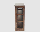Sweden Solid Wood Single Door Bookshelve Furniselan - Grey-Finish