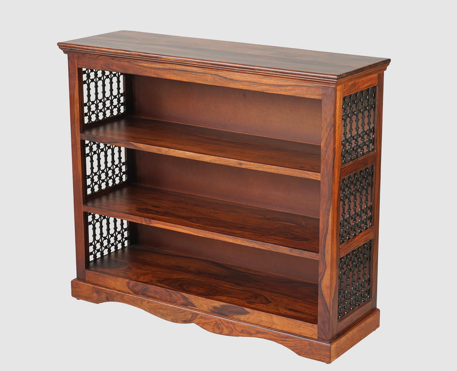 Sweden Sheesham Wood Open Bookshelve - Furniselan - Maple-Finish