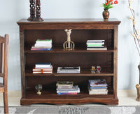 Sweden Solid Wood Single Door Bookshelve Furniselan - Grey-Finish