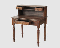 Belgium Solid Wood Study Table Furniselan - Grey-Finish